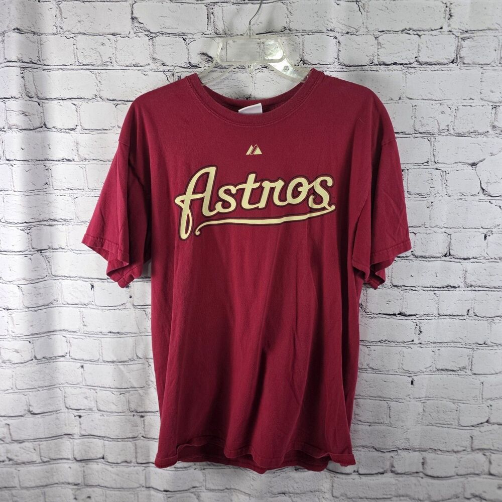 Vintage Majestic Houston Astros Large Lance Berkman Jersey T-Shirt